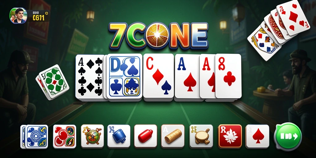 Tampilan menarik dari gameplay Domino di 7CONE.