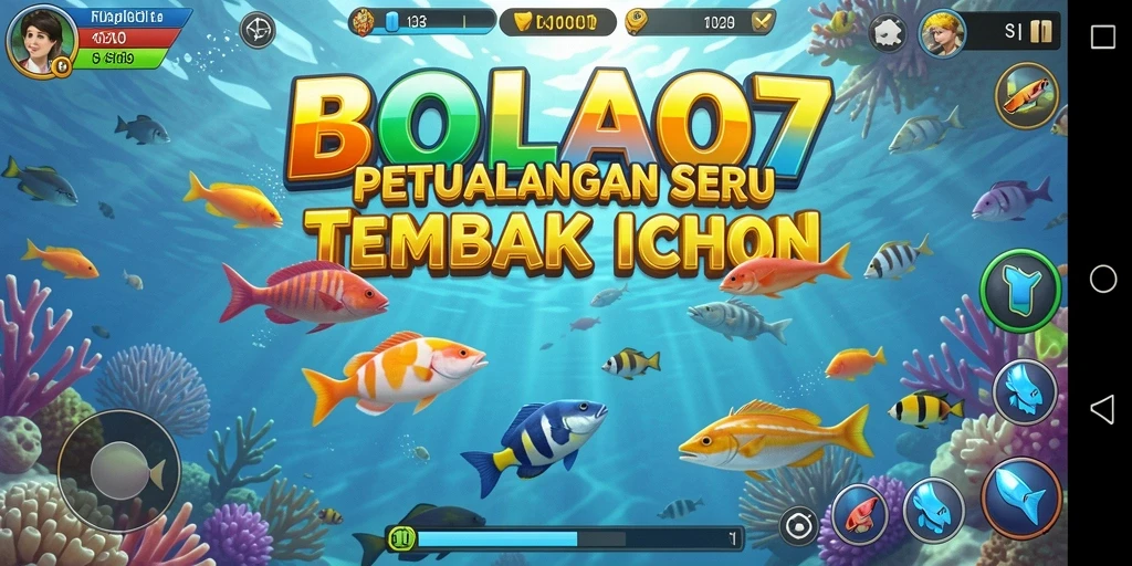 Tampilan gameplay seru BOLA07 dengan aksi tembak ikan.