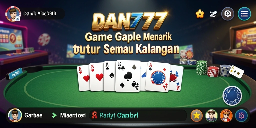 Tampilan menarik dari gameplay Gaple di DAN777 yang seru.