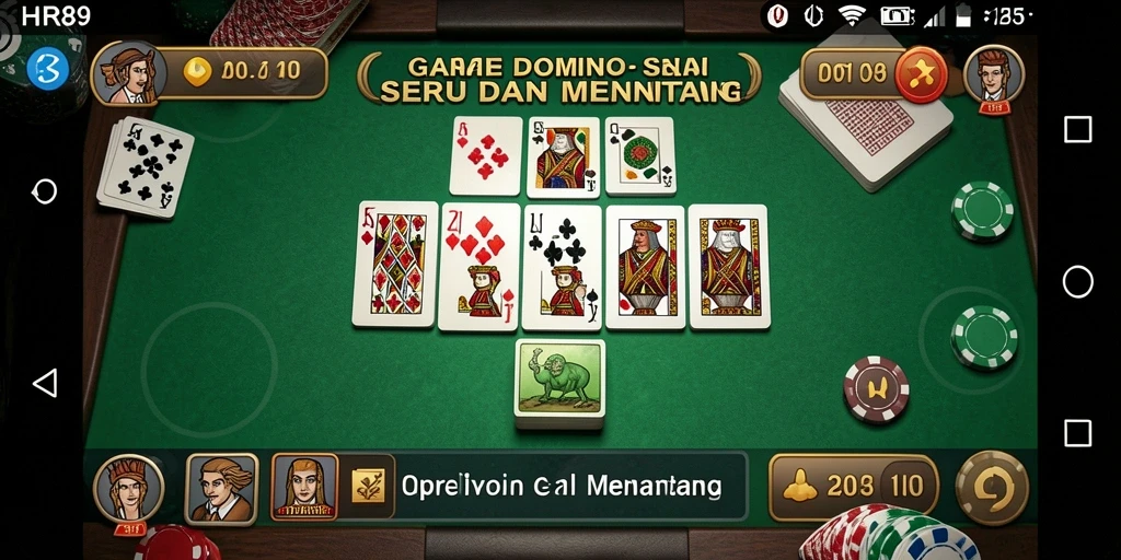 Tampilan gameplay Domino HR89 yang menarik dan interaktif.