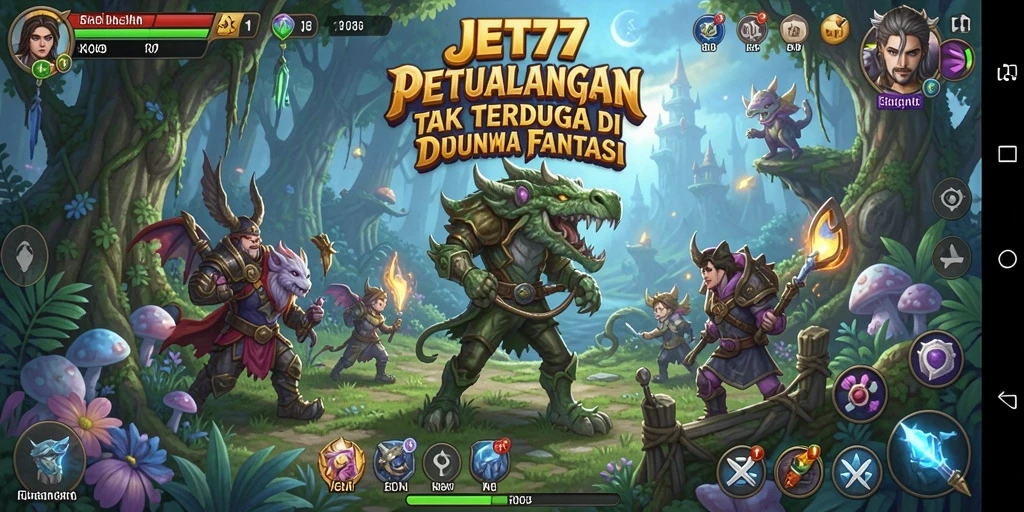 Tangkapan layar JET77 menampilkan aksi petualangan yang mendebarkan.