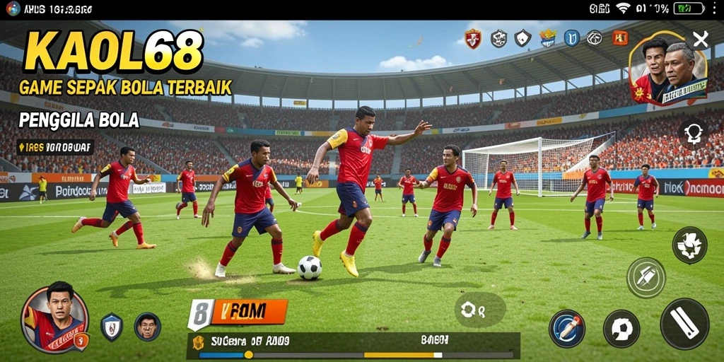 Tampilan menarik dari gameplay <strong>KAOL68</strong> yang menampilkan aksi di lapangan sepak bola.