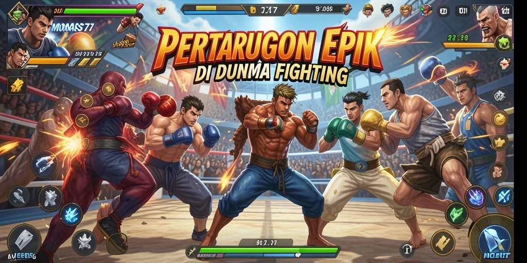 Gameplay seru pertarungan di MONAS77 dengan karakter unik.