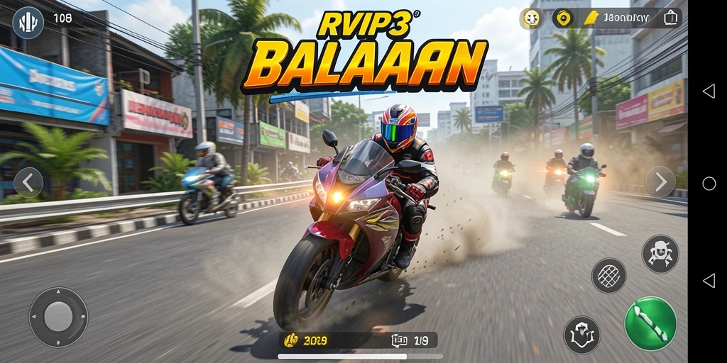 Gameplay seru balapan motor di RVIP3