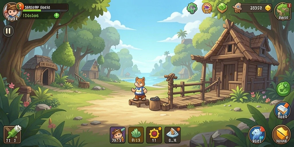Tampilan gameplay SERURP yang menenangkan dan memikat.