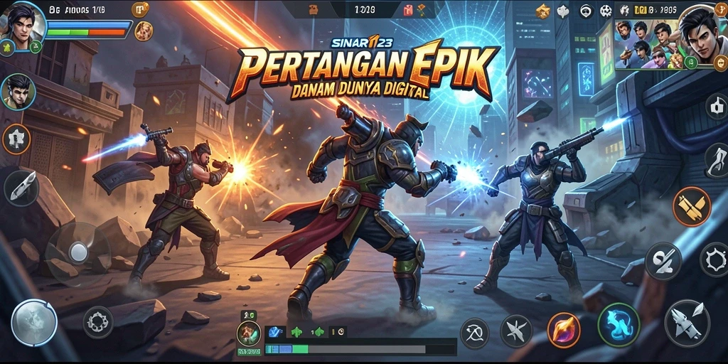 Tangkapan layar gameplay pertarungan yang seru dan mendebarkan.