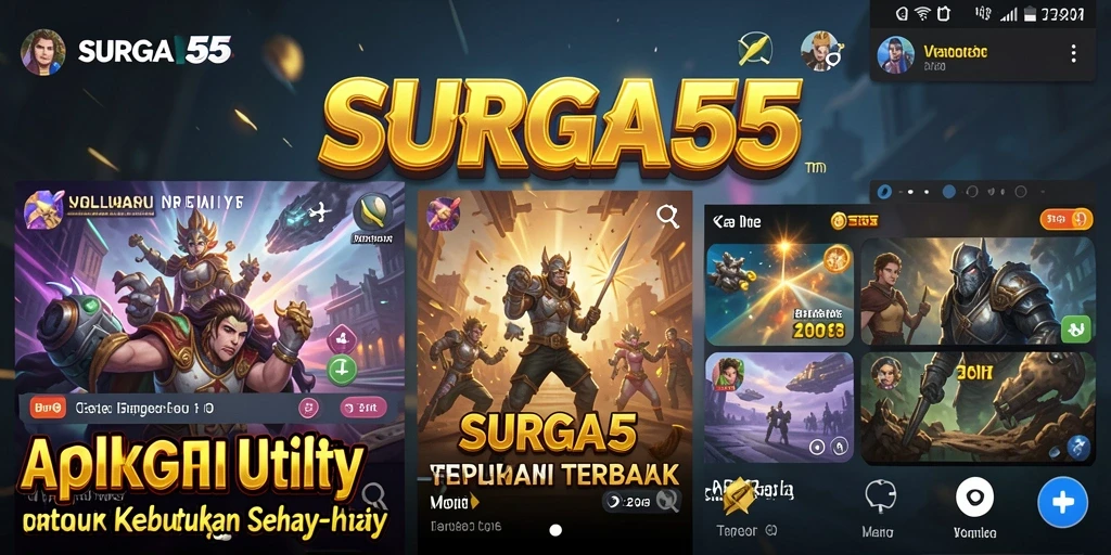 Tampilan utama aplikasi SURGA55 yang intuitif dan user-friendly.