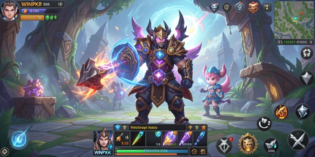 Tampilan gameplay menakjubkan dari WINPKR dalam petualangan MMORPG.